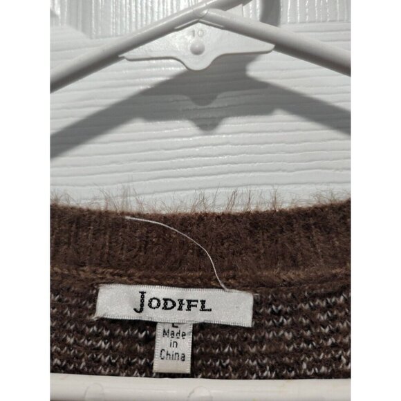 Jodifl Animal Print Pullover Sweater Size Large feels like Mohair Soft comfy - Picture 4 of 7